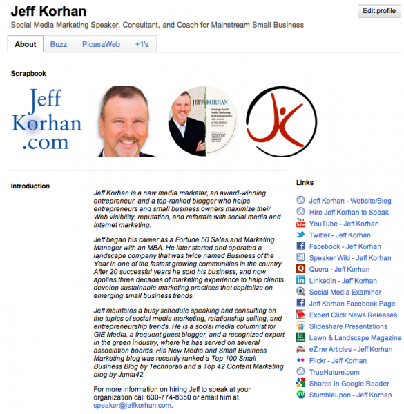 Jeff Korhan Google Profile