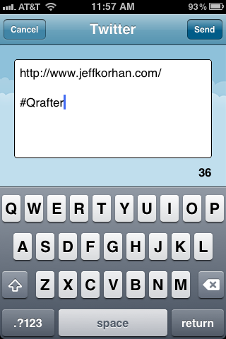 Qrafter Twitter share