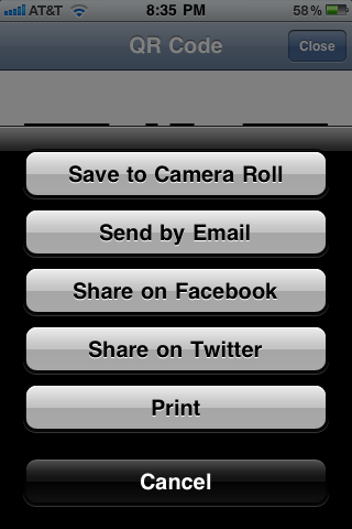 QR code share