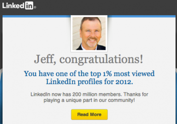 2013-02-09 LinkedIn One Percent