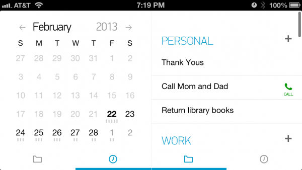 Any.Do List with Calendar