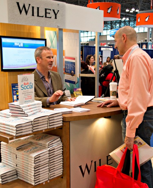 Signing copies of Built-In Social in the Wiley booth at 2013 Book Expo America